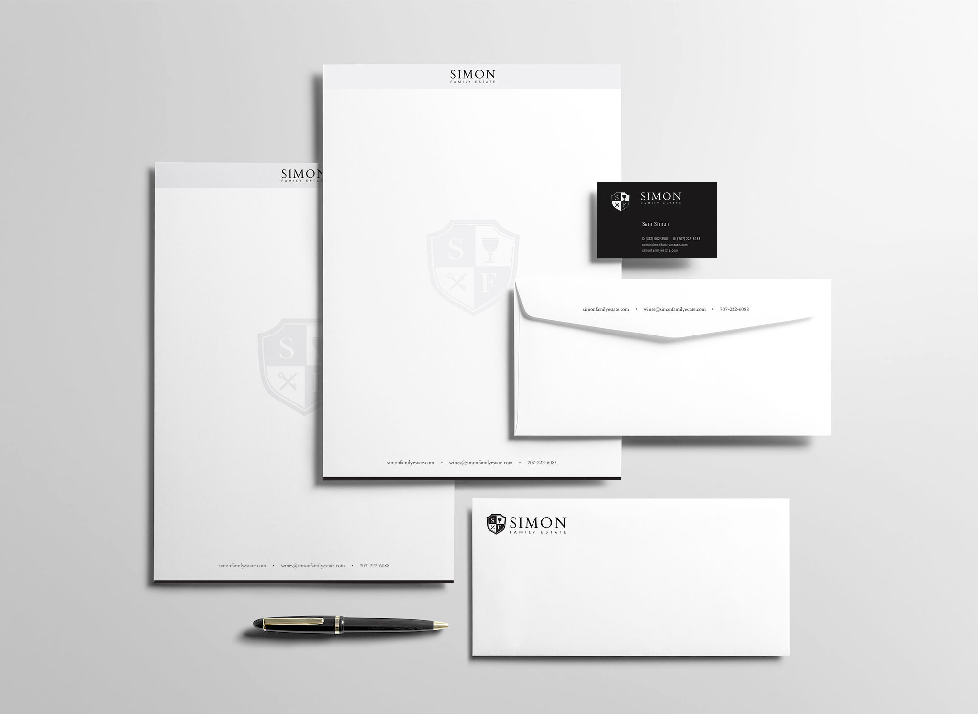 BrandKind Identity Design Simon Family Estate Simon Family Estate - Collateral