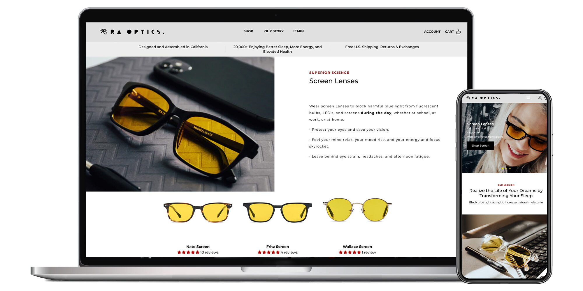 BrandKind Website Ra optics BrandKind Website Ra Optics