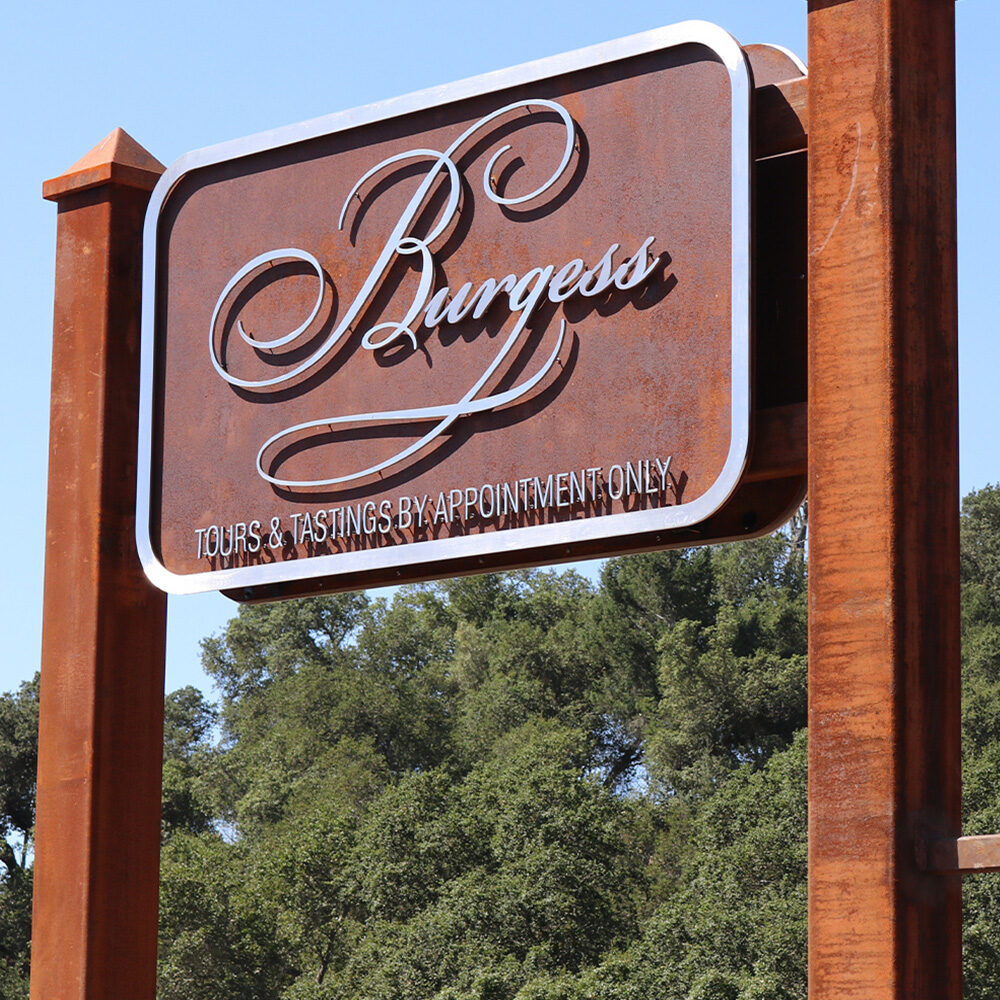 Burgess Cellars Signage Burgess Cellars Signage