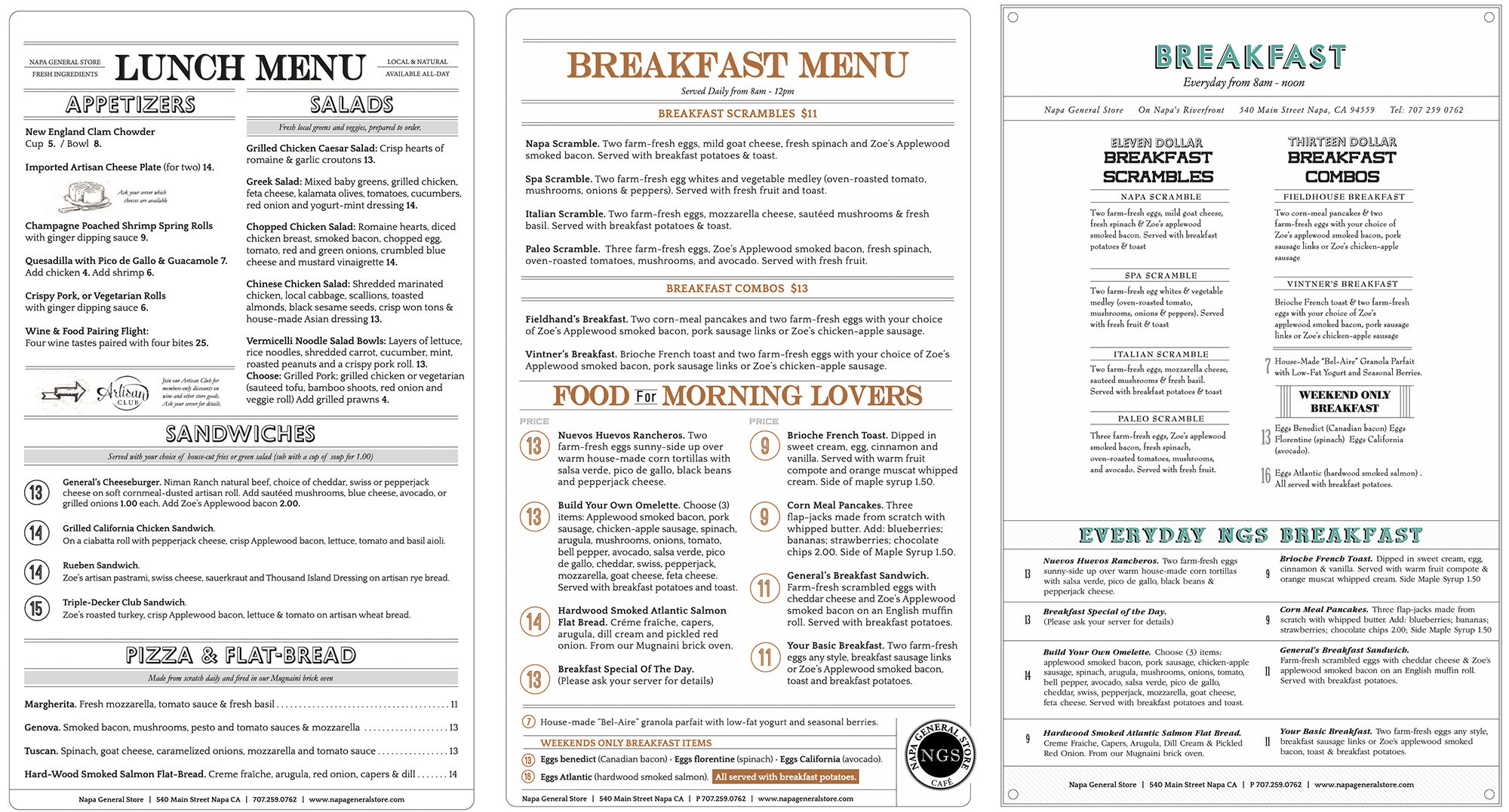 Brandkind Napa General StoreWebsite Menu