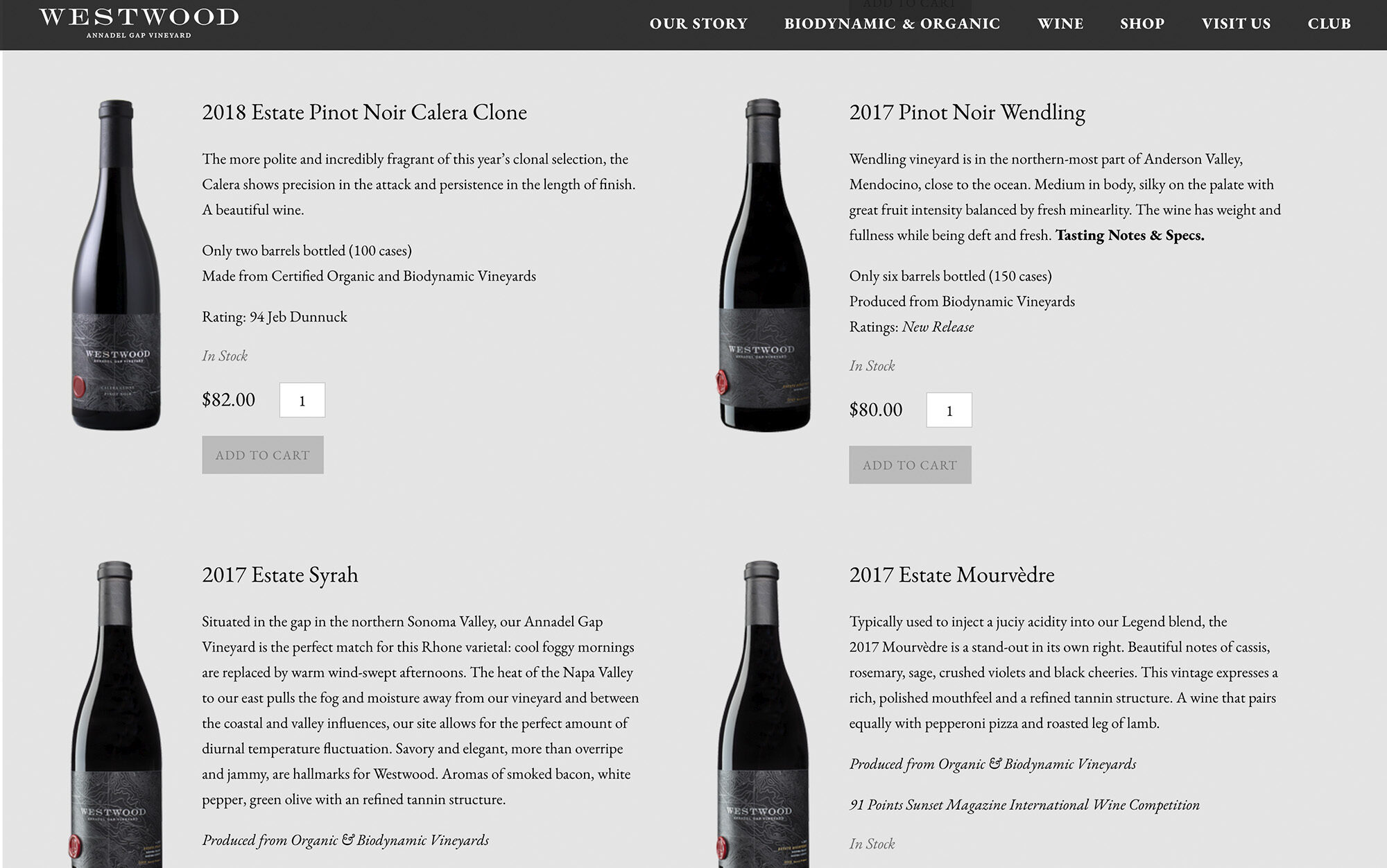 BrandKind Westwood wine ecom Website