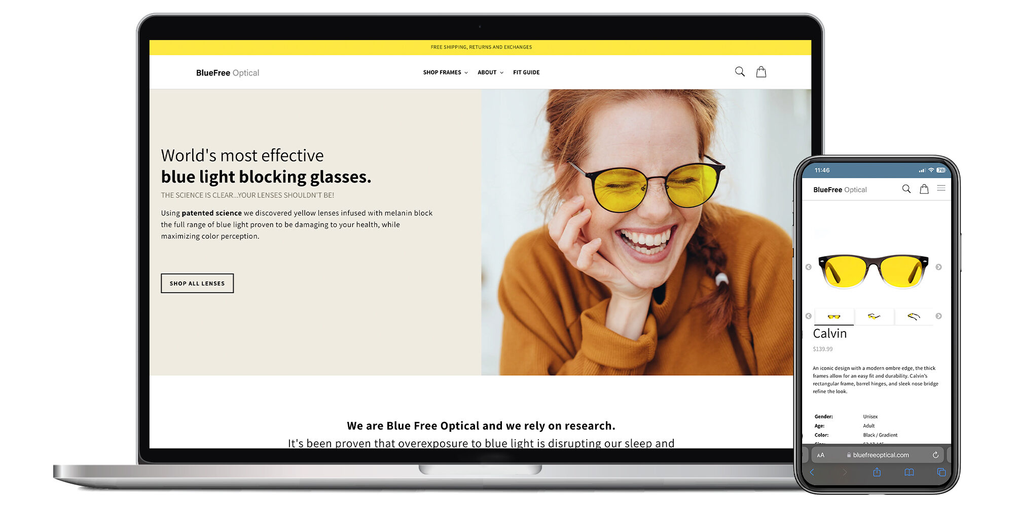 BrandKind Website Blue Free Optical